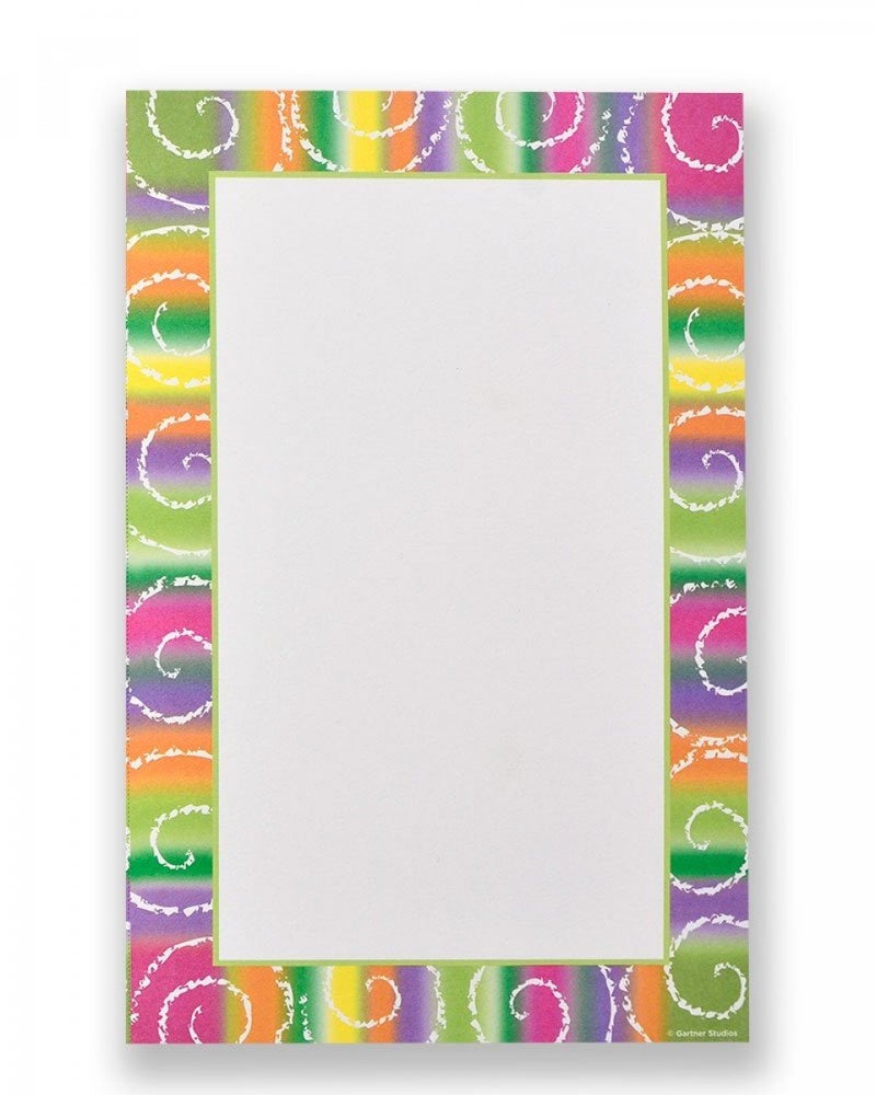 Gartner Studios Fiesta Border Stationery Print-At-Home Invitation Kit,White,5.5-x-8.5-Inch,70496